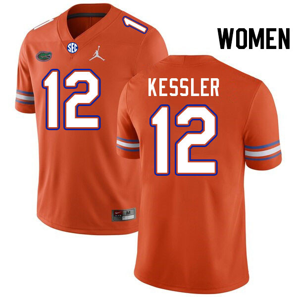 Women #12 Paul Kessler Florida Gators College Football Jerseys Stitched-Orange
